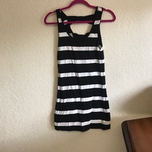 Black and white stripped dress size medium